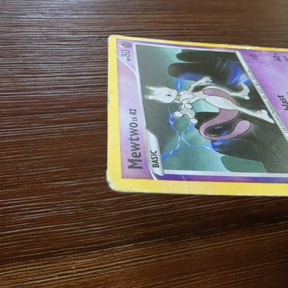 Mewtwo 11/146 Rare Pokemon Card 2008 Legends Awakened VINTAGE MP Faded Damaged